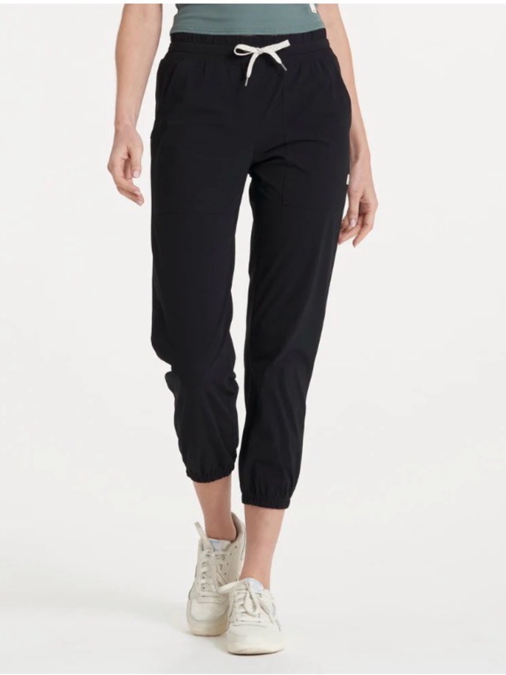 Vuori Black Cropped Drawstring Joggers